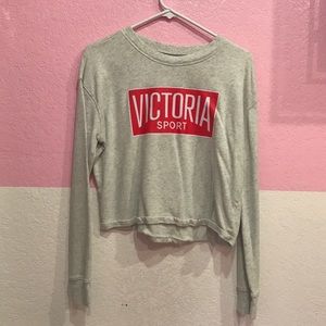 Victoria’s Secret Sports grey cropped sweatshirt